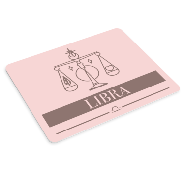 Libra rosa kort stjernetegn design originale musematte - Tenstickers
