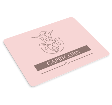 Steinbukken rosa kort stjernetegn design originale musematte - Tenstickers
