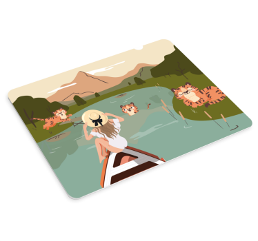 Kvinne nyter naturen musematte original - Tenstickers