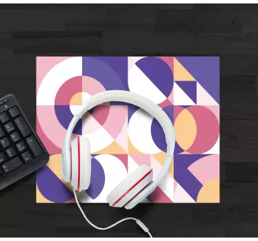 Abstrakte figurer geometrisk kunst originale musematte - Tenstickers
