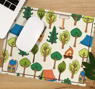 Camping scene elementer musematte original - Tenstickers