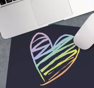 Fargerik hjerteformet musematte original - Tenstickers