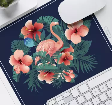Flamingo på ett ben original musematte - Tenstickers