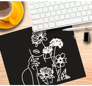 Floral silhuett kunst musematte original - Tenstickers