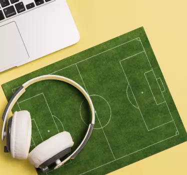 Fotballbane verdenskart vinyl musematte - Tenstickers