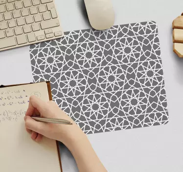 Grå arabisk stil originale musematte - Tenstickers