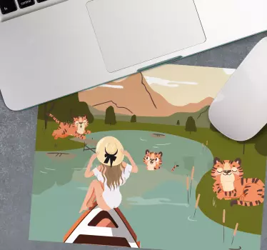 Kvinne nyter naturen musematte original - Tenstickers