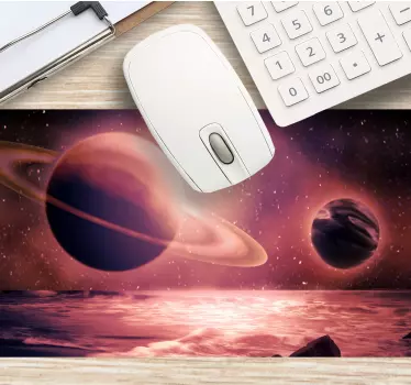 Lilla realistisk saturn galakse design originale musematte - Tenstickers