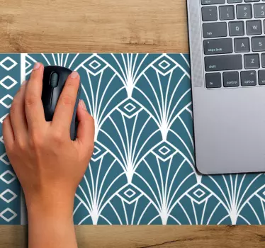 Moderne kunst blå og hvit deco originale musematte - Tenstickers
