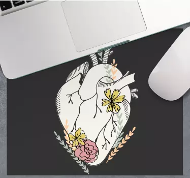 Musematte original anatomisk hjerte blomster - Tenstickers