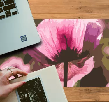 Musematte original blomster abstrakt kunst - Tenstickers