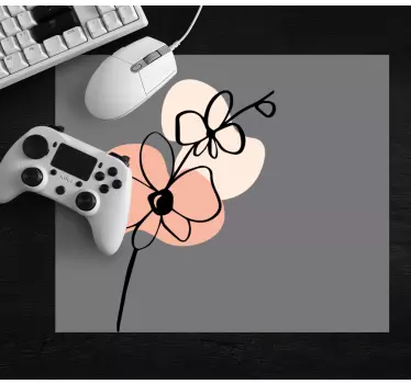Musematte original blomster minimalistisk design - Tenstickers