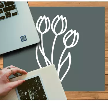 Musematte original elegant blomstermønster - Tenstickers