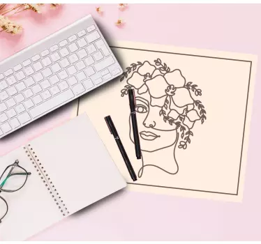 Musematte original elegant blomsterportrett - Tenstickers