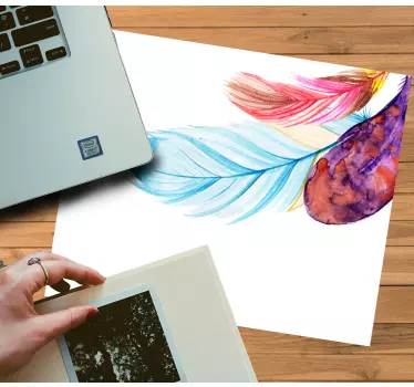 Musematte original fargerik fjærkunst - Tenstickers