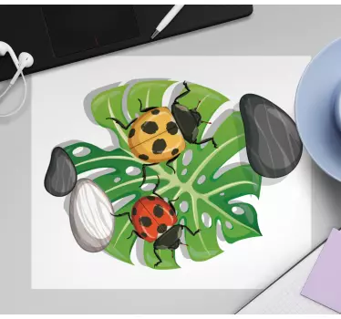 Musematte original fargerik insektarrangement - Tenstickers