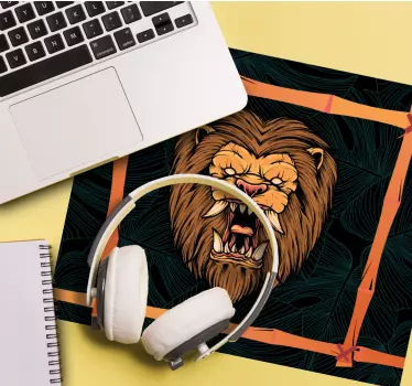 Musematte original fierce lion portrett - Tenstickers