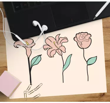 Musematte original floral eleganse trio - Tenstickers