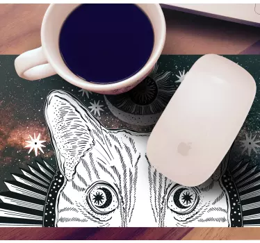 Musematte original himmelsk katteillustrasjon - Tenstickers