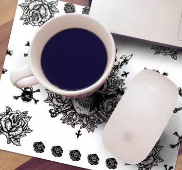 Musematte original intrikate hodeskalle roser - Tenstickers