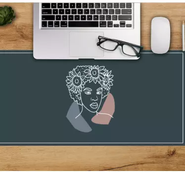 Musematte original kvinne med solblomster - Tenstickers