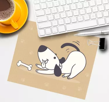 Musematte original leken hund med bein - Tenstickers