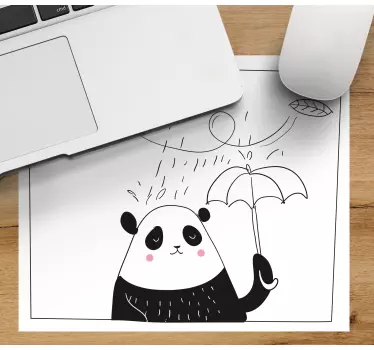 Musematte original leken panda med paraply - Tenstickers