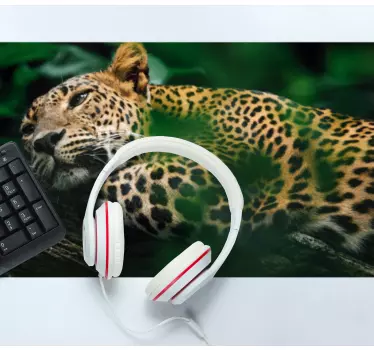 Musematte original leopard ligger komfortabelt - Tenstickers
