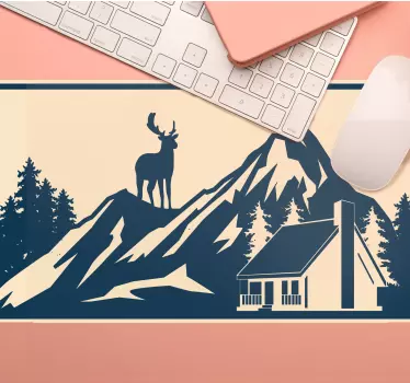 Musematte original majestetisk fjellandskap - Tenstickers