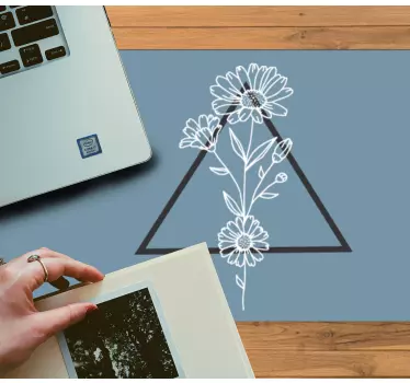 Musematte original med blomstertriangelmotiv - Tenstickers