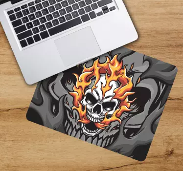 Musematte original med brennende hodeskallebilde - Tenstickers