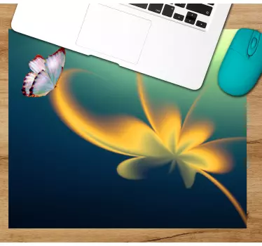Musematte original med elegant blomstermotiv - Tenstickers