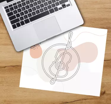 Musematte original minimalistisk gitarutlinje - Tenstickers