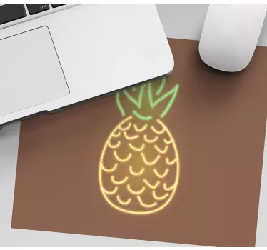 Musematte original neon ananas grafikk - Tenstickers