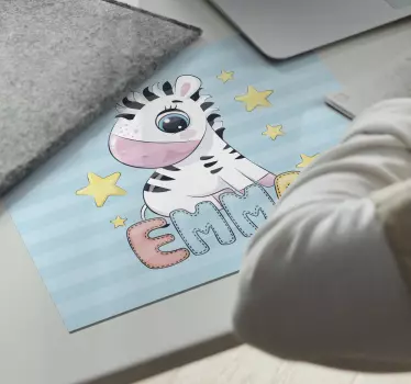 Musematte original søt zebra illustrasjon - Tenstickers