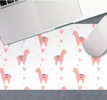 Musematte original søte lama hjerter - Tenstickers