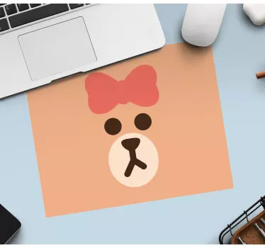 Musematte original søtt bjørneansikt - Tenstickers