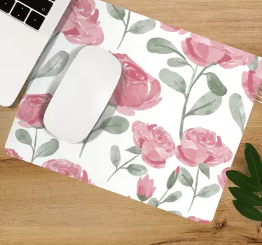 Naturlig vintage rosemønster originale musematte - Tenstickers