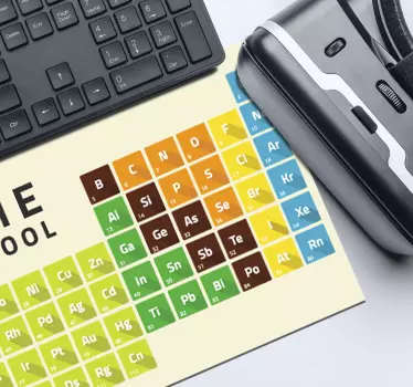 Periodisk bord original vinyl musematte - Tenstickers