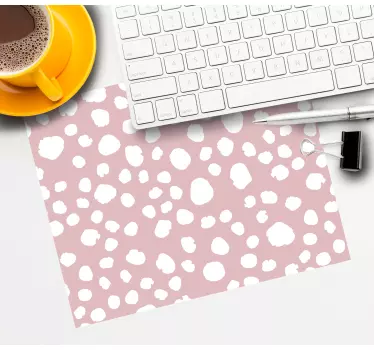 Polka prikker på rosa bakgrunn original musematte - Tenstickers