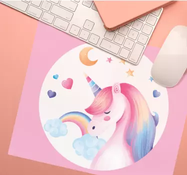 Regnbue enhjørning originale musematte - Tenstickers