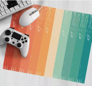 Retro stripet regnbue originale musematte - Tenstickers