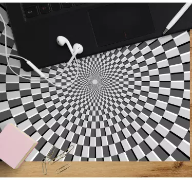 Spiral svart og hvit original musematte - Tenstickers