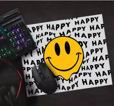 Stor smiley glad ansikt originale musematte - Tenstickers