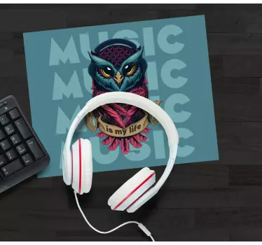 Ugle å lytte til musikk original musematte - Tenstickers