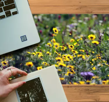 Vibrant floral background musematte original - Tenstickers