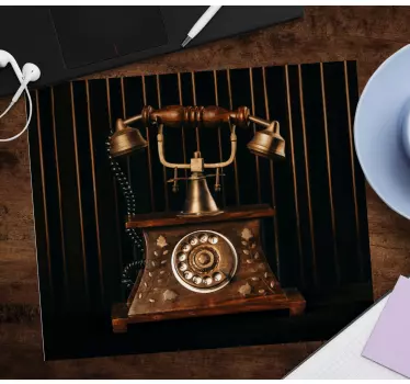 Vintage gammel telefon originale musematte - Tenstickers