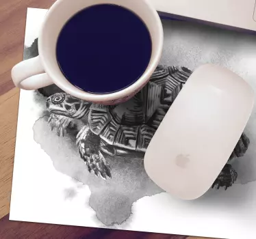 Vintage skilpadde bilde musematte - Tenstickers