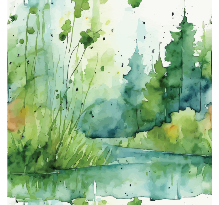 Abstrakt sump rullegardin bad - Tenstickers