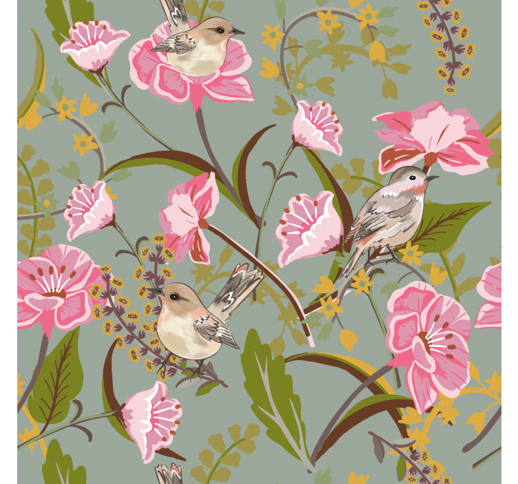 Blomster rullegardin kjøkken - Tenstickers